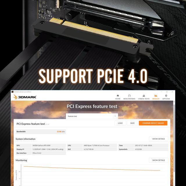 EZDIY-FAB 垂直 PCIe4.0 GPUブラケット 垂直グラフィックカードホルダー PCIe 4.0 X16 Gen4 ライザーケーブル90度直角17cm ホワイトキッ_2