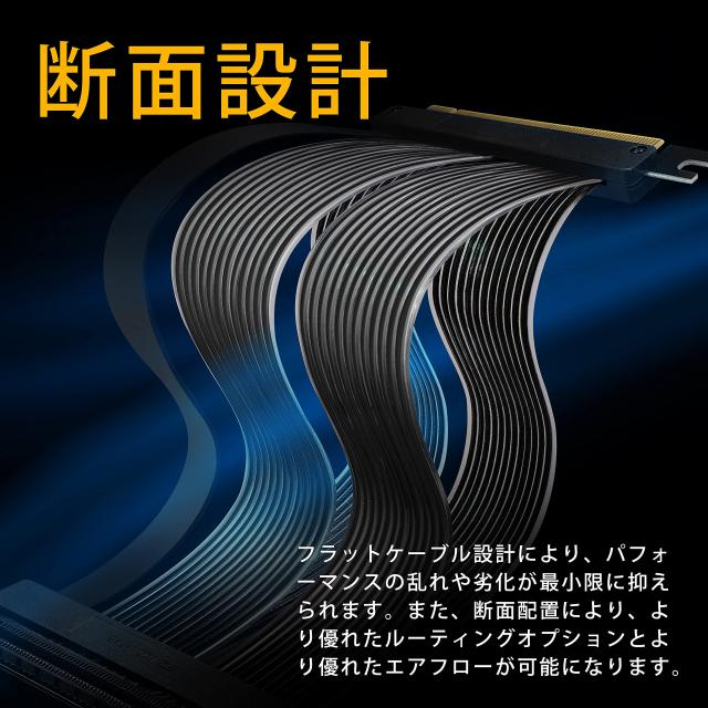 EZDIY-FAB 垂直 PCIe4.0 GPUブラケット 垂直グラフィックカードホルダー PCIe 4.0 X16 Gen4 ライザーケーブル90度直角17cm ホワイトキッ_3