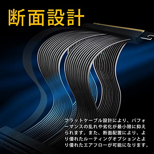 EZDIY-FAB 垂直 PCIe4.0 GPUブラケット 垂直グラフィックカードホルダー PCIe 4.0 X16 Gen4 ライザーケーブル90度直角17cm ホワイトキッ_6