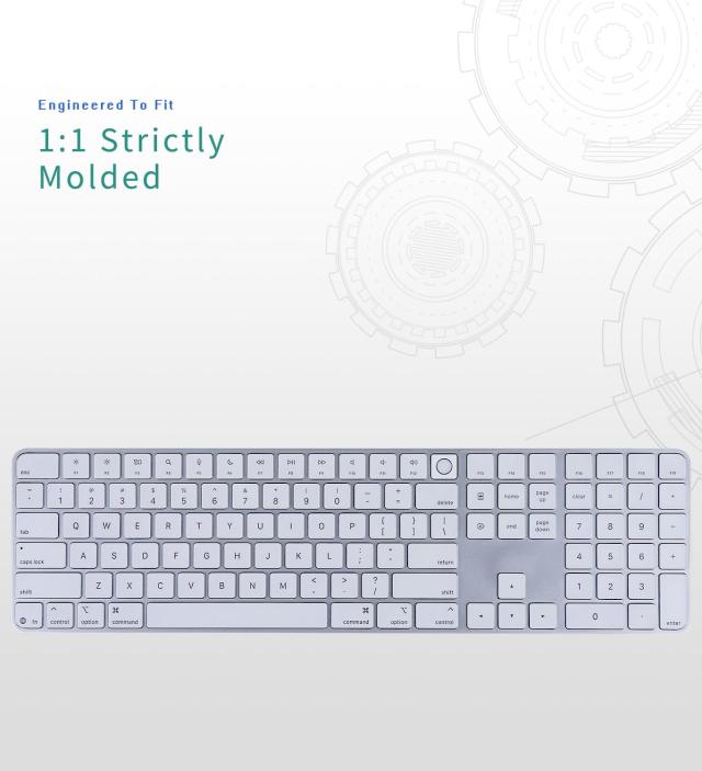 2024年 M4チップ】 iMac Magic Keyboard用キーボードカバー 対応英語US