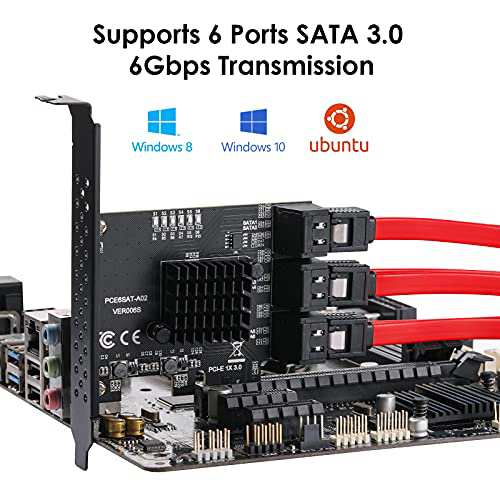 Amazon | AREA SATA3×6ポート 増設 PCI Express×4ボード 増設