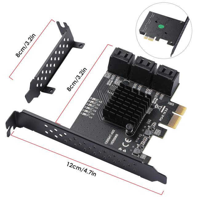 20ポート　sata 増設　拡張　カード　SATA 6Gbps PCIe SATA 2ポート増設 PCI Expressインターフェースカード／6Gbps