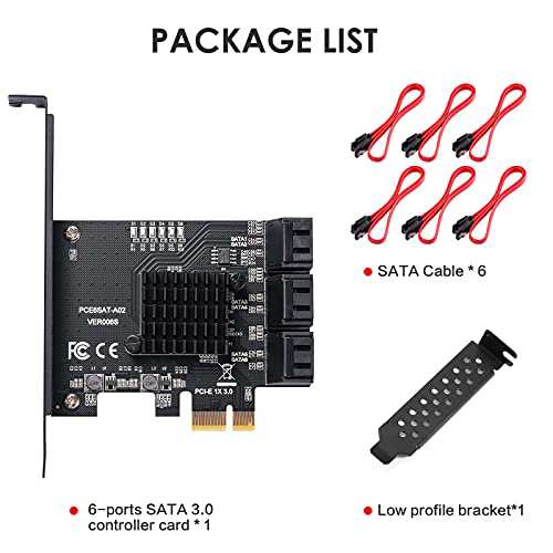 Amazon | AREA SATA3×6ポート 増設 PCI Express×4ボード 増設