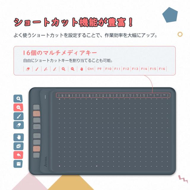Artisul ペンタブ 板タブ スマホで使える板タブ 傾き検出 読取速度最大