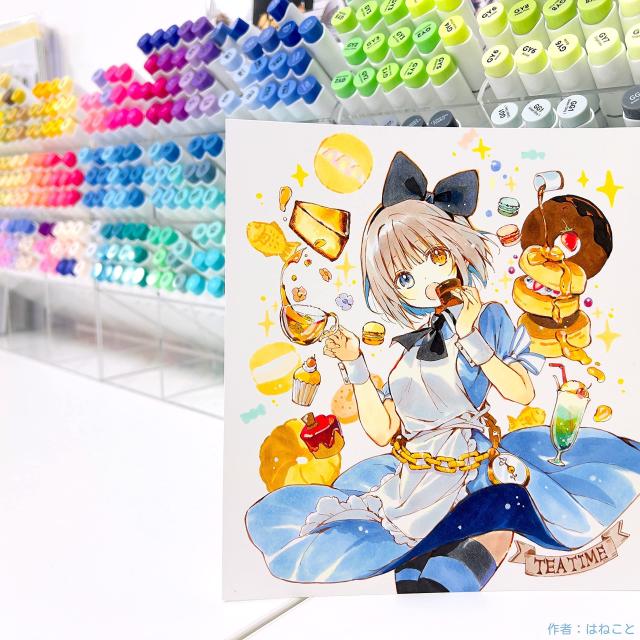 Ohuhu マーカーペン 筆タイプ 48色49本 プロ愛用 中間色 イラスト