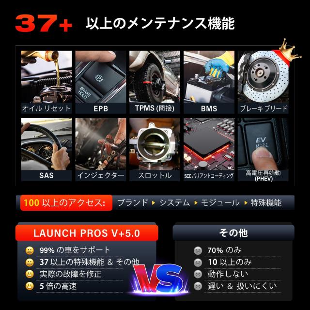 Launch X431 PROS V5 車 診断機 日本語 obd2 診断機 スキャンツール