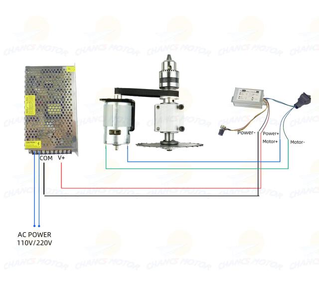 CHANCS 775 DIY電動テーブルソーミニ丸鋸コードレスDC24V 12000RPM PWMスピードコントローラ出力電圧DC9-60V_1