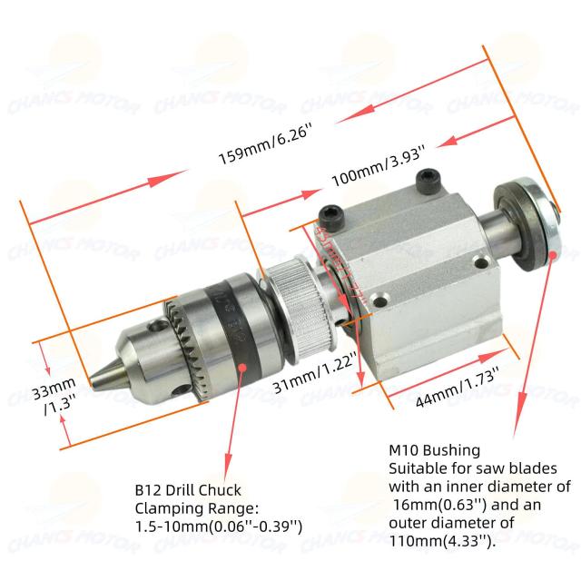 CHANCS 775 DIY電動テーブルソーミニ丸鋸コードレスDC24V 12000RPM PWMスピードコントローラ出力電圧DC9-60V_4