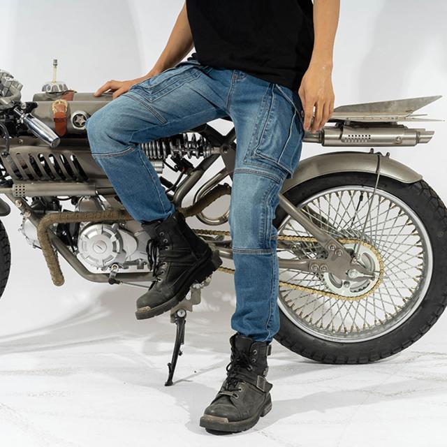 メンズバイク用パンツ ライディングパンツ 春秋向け ライダースパンツ プロテクター デニムジーンズ バイクズボン オールシーズン バイク_6