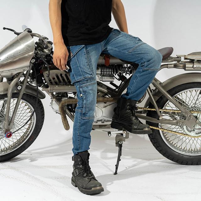 メンズバイク用パンツ ライディングパンツ 春秋向け ライダースパンツ プロテクター デニムジーンズ バイクズボン オールシーズン バイク_7