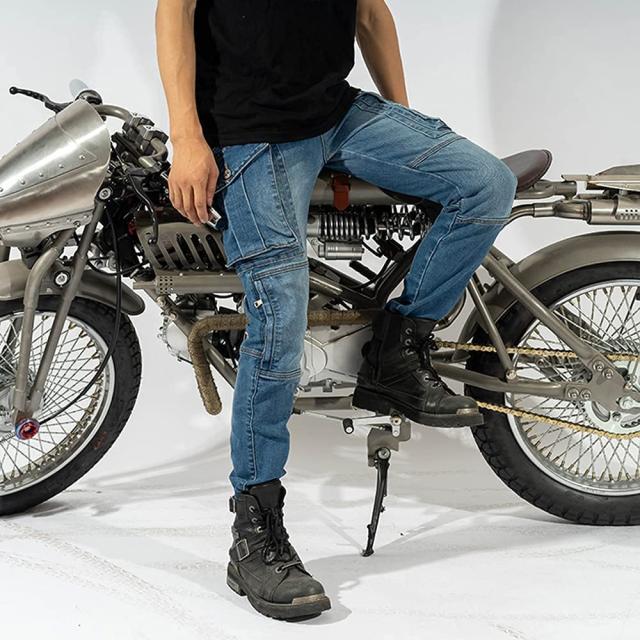 メンズバイク用パンツ ライディングパンツ 春秋向け ライダースパンツ プロテクター デニムジーンズ バイクズボン オールシーズン バイク_8