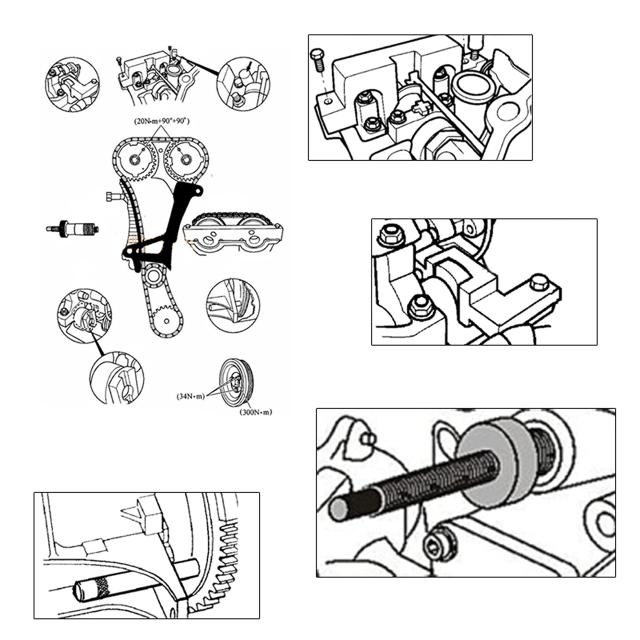 ZKTOOL エンジンタイミングツール BMW Z4 318i 320i 316i 118i N42 N46 N46T E87 E46 E60 E90 E85エンジンに適用 OEM 119350 119291 1187