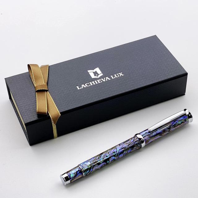 LACHIEVA LUX アワビ貝殻 万年筆 ドイツ製 ファインニブ（細字