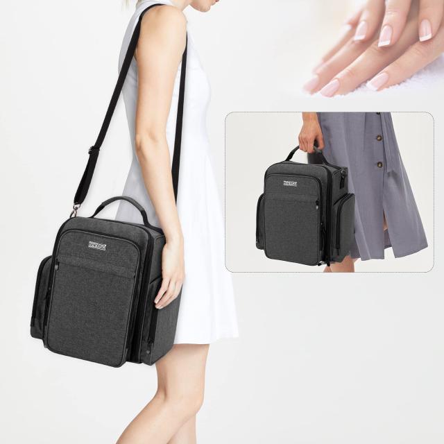 BAFASO ネイル収納ケース　ショルダー　持ち運び　出張 BAFASO マニキュアケース 80ボトル用（15ml） ネイルライト ネイル道具