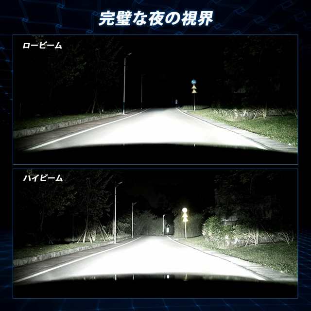 NOVSIGHT LEDヘッドライト電球、12000ルーメン60W超高輝度LEDヘッドライト変換キット、6000Kクールホワイト1：1サイズデザイン、Hi/Loビの通販は