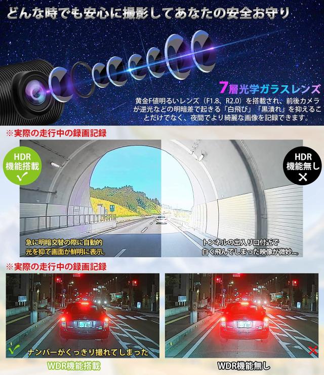 PORMIDO 新登場ドライブレコーダー ミラー型 前後カメラ 12インチ【後カメラズーム機能】【前後カメラ分離型デジタルインナーミラー・リ_4
