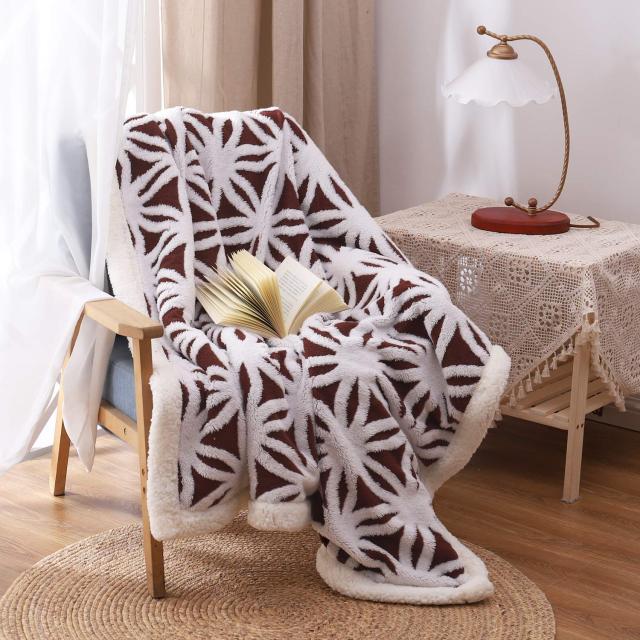 sledar(スレダー) 毛布 掛け毛布 クイーン 発熱二枚合わせ パイル シープ調 ふわふわ 丸洗いOK 抗菌防臭 防ダニ加工 北欧風 プレゼント