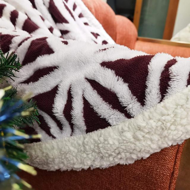 sledar(スレダー) 毛布 掛け毛布 クイーン 発熱二枚合わせ パイル シープ調 ふわふわ 丸洗いOK 抗菌防臭 防ダニ加工 北欧風 プレゼント