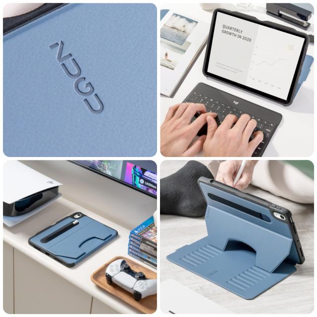 ZUGU iPad Air ケース M2 第6 / 5 / 4世代 (2024 / 2022 / 2020) 11/10.9インチ 極薄 落下衝撃保護 8段階スタンド機能 ペンホルダー ワイ_2