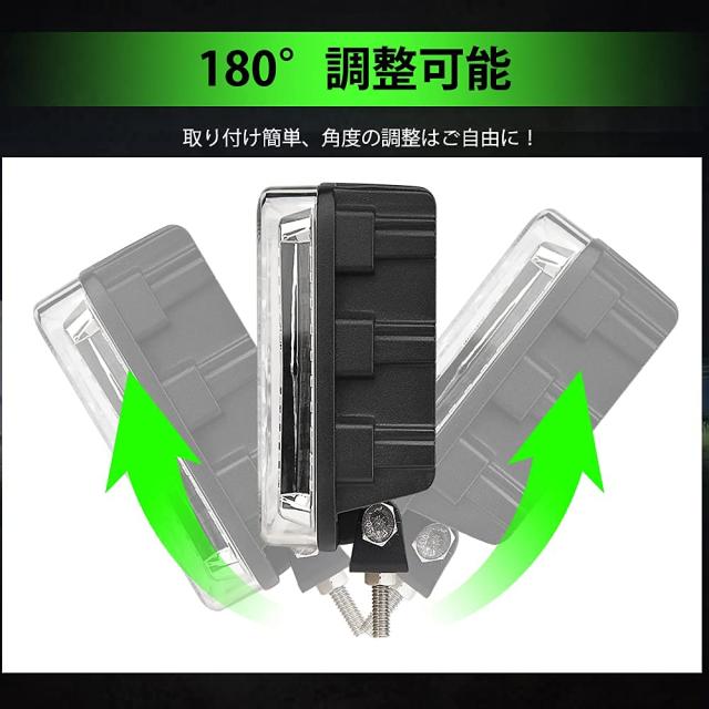 LED作業灯 12V/24V兼用 96W 48？ 30000ルーメン 広角狭角一体型 LEDワークライト LED作業灯車 アルミニウム鍛造技術 IP68防水LED作業灯 角_3