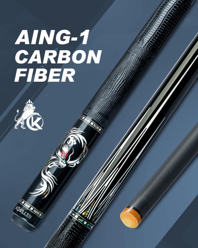 KONLLEN カーボンファイバー プールキュー 147cm 12.5mm 低たわみ