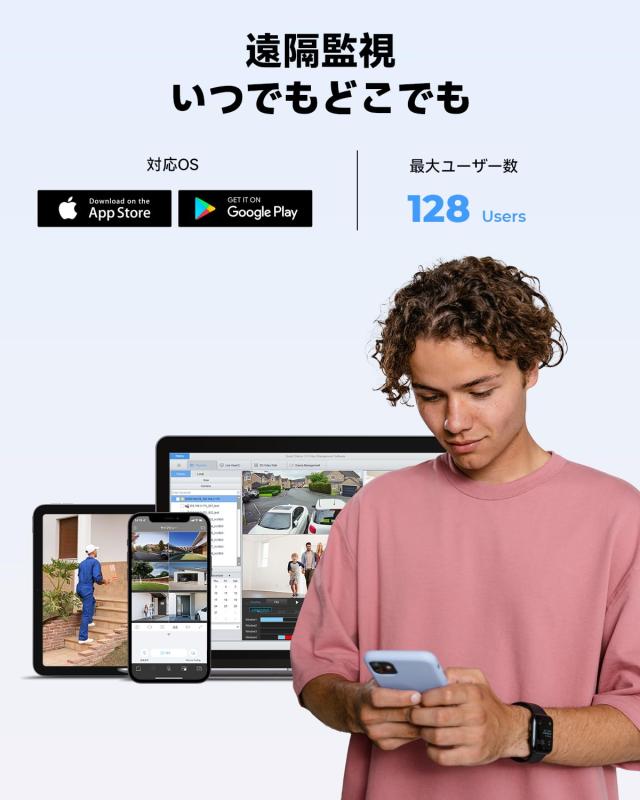 【3年保証・4K画質・フルカラー撮影】H.View ドーム型 防犯カメラ 4台セット 800万画素 有線 カラー暗視 POE給電カメラ 8ch H.265 4Kレコ_4