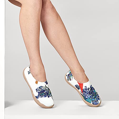 UIN] スリッポン レディース ローファースリッポン アート旅行靴 幅広