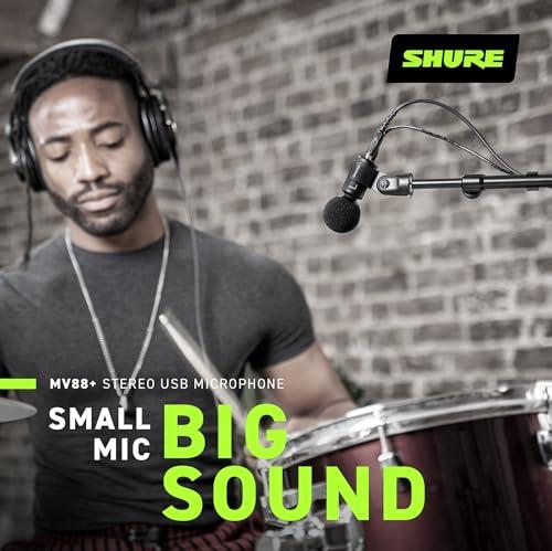 SHURE シュア MV88+ステレオ USB マイクロホン : コンデンサーマイク 録音 レコーディング 歌 楽器 ギター ドラム 演奏 実況 配信 ゲーム_4