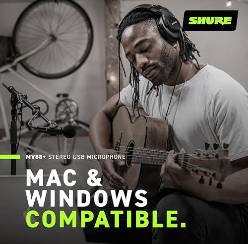 SHURE シュア MV88+ステレオ USB マイクロホン : コンデンサーマイク 録音 レコーディング 歌 楽器 ギター ドラム 演奏 実況 配信 ゲーム_5