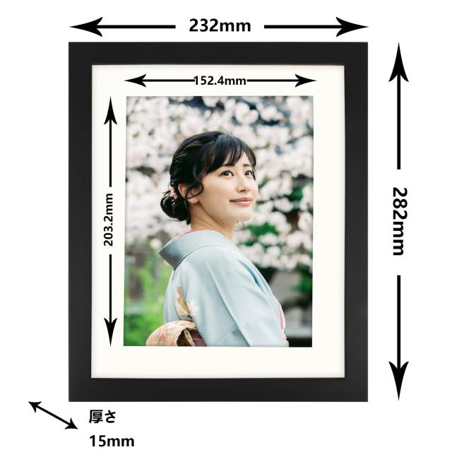 フォトフレーム 六切 木製額縁 2枚セット ウッドフォトフレーム 写真