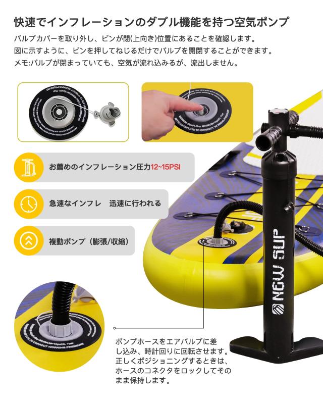 楽天市場】Bifanuo サップボード インフレータブル スタンドアップ