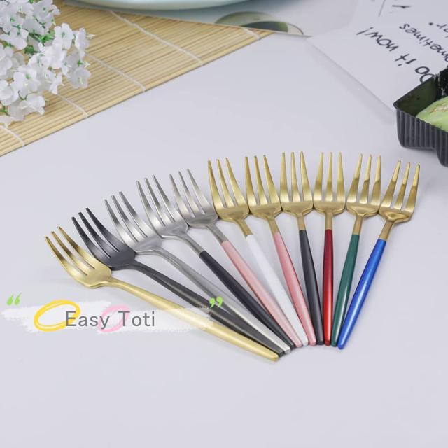 Easytoti フォーク ケーキフォーク デザートフォーク 5本セット13.5