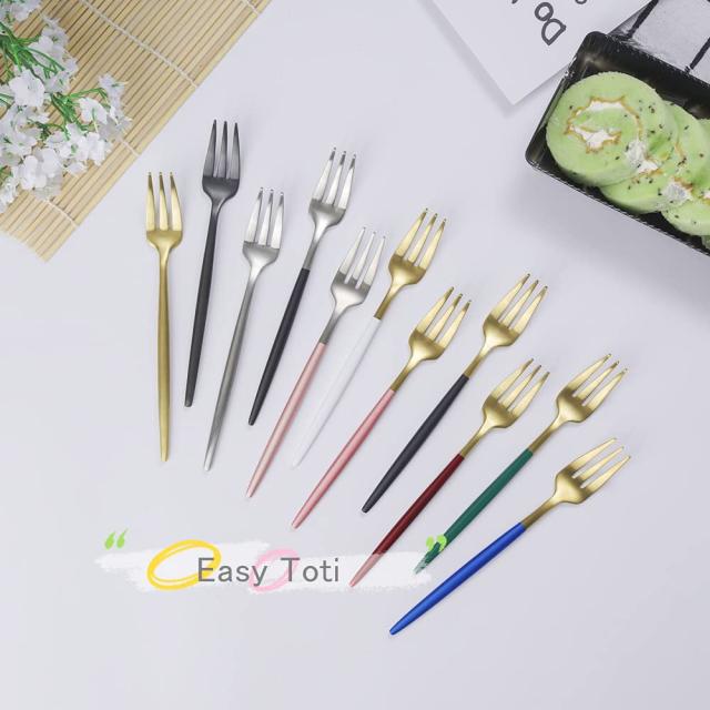 Easytoti フォーク ケーキフォーク デザートフォーク 5本セット13.5