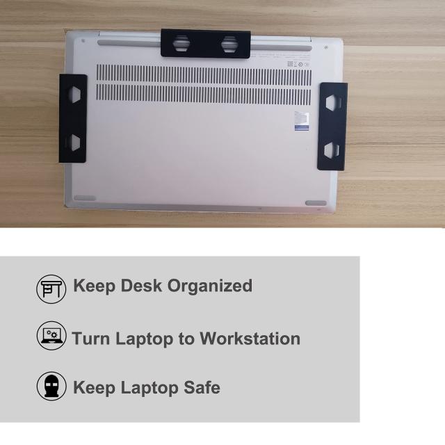PIAOLGYI デスク下ノートパソコンホルダーマウント ネジ付き ブラケットデバイス 最大1.9インチ デスク下マウント PS4 ケー 並行輸入 送料無料PIAOLGYI ブラック デスク下 ノート