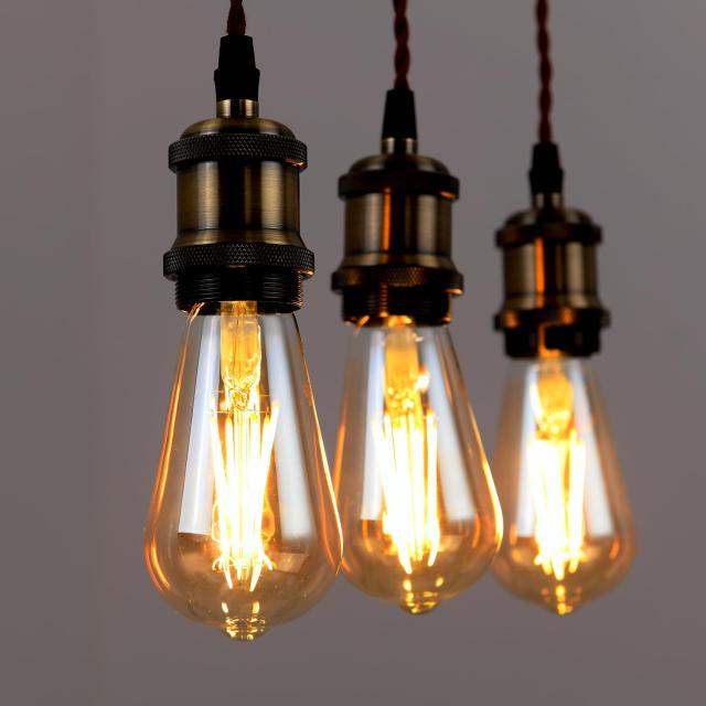 LVWIT ペンダントライト E26口金 LED電球付き エジソン電球 60W形相当