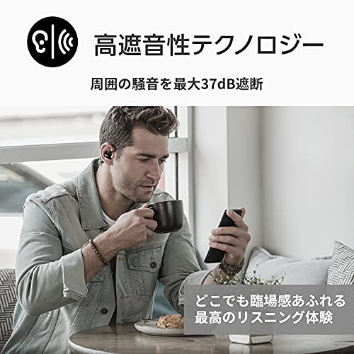 SHURE シュア (第2世代) AONIC 215 完全ワイヤレス高遮音性イヤホン / SE21DYBK+TW2-A トランスルーセントブラック : IPX4防滴 / 外音取_1