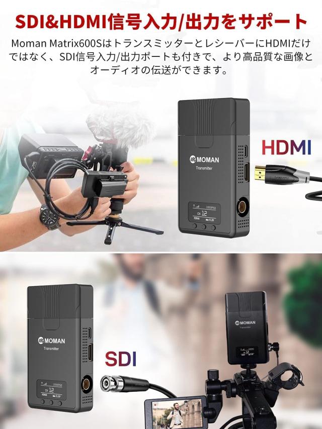 無線映像伝送システム, Moman Matrix 600s ワイヤレスhdmi送受信