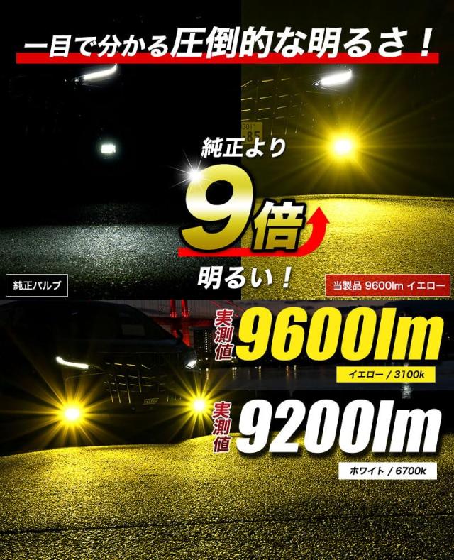 VELENO 2色 切り替え LED フォグランプ ホワイト イエロー 白 黄色