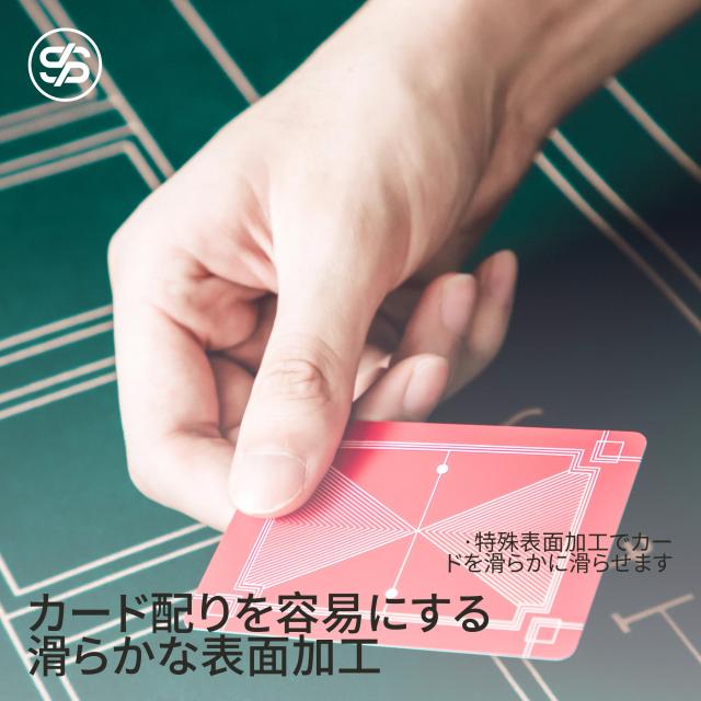 SLOWPLAY Nash ポーカーマット テキサスホールデム 120x70cm|アール・デコ調プリント ポータブルプレイマット 滑らかな手触り 騒音軽減