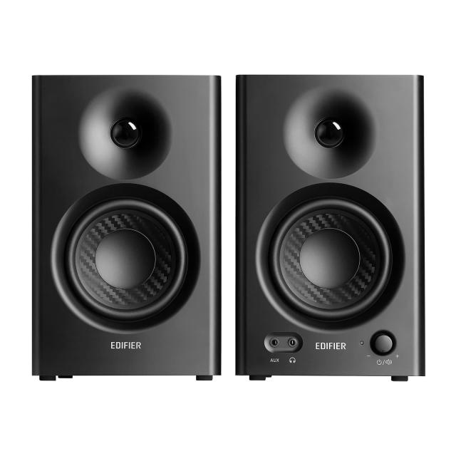 Edifier MR4 42W スタジオモニタースピーカー、アクティブニアフィールドモニター用スピーカー、TRSバランス入力/RCA/3.5mmステレオミニ_1