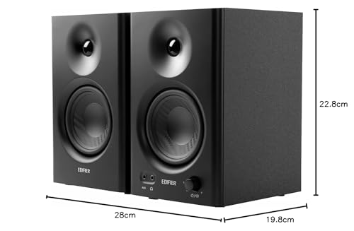 Edifier MR4 42W スタジオモニタースピーカー、アクティブニアフィールドモニター用スピーカー、TRSバランス入力/RCA/3.5mmステレオミニ_7