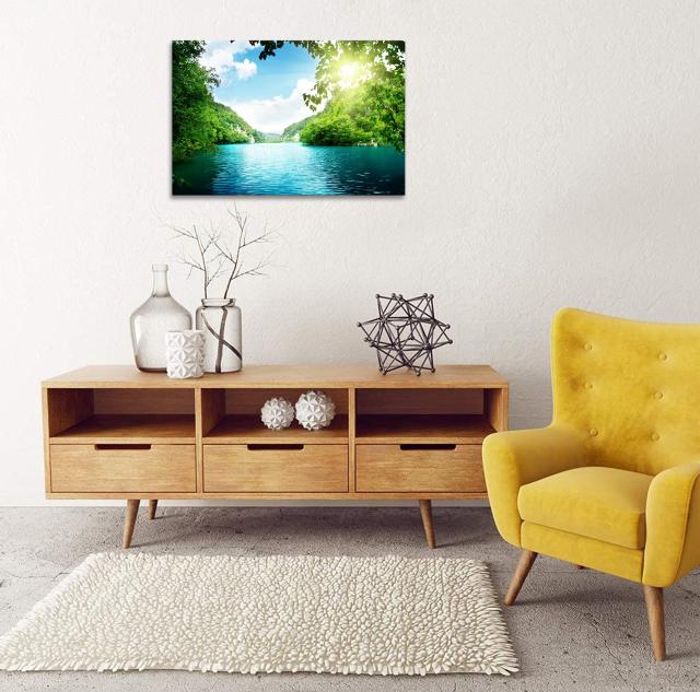 新品　ガラス　壁掛け　アートパネル ポスター　3PCSセット 自然風景　絵画 山 絵 太陽 アートパネル 壁掛け 風景画 森林 自然風景 ポスター
