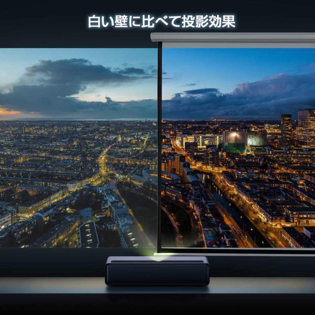 NIERBO-ColorfulLife 【手動吊り下げ】 プロジェクター スクリーン 100インチ 4：3 4K フルハイビジョン 壁掛け ロール式 自立式 巻き上_4