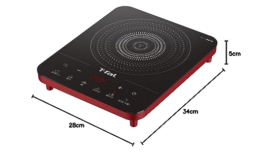 ティファール 卓上IH調理器 卓上IHコンロ 1400W タッチパネル 6つの調理プログラム 「フルフラットIH リーガルレッド」 IHコンロ IHクッ_7