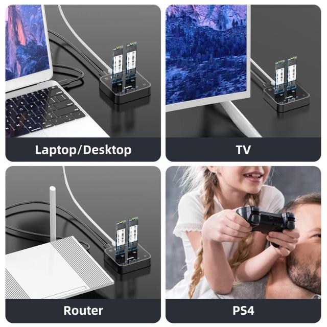 MAIWO K3016S 2ベイ m.2 SATA ドッキングステーション 工具不要 Type C - SATA SSD 外付けハードドライブエンクロージャ B + Mキー用 オ_4