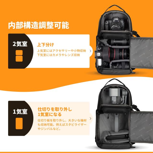 TARION カメラバッグ スリングバッグ ドローンバッグ リュック ハード