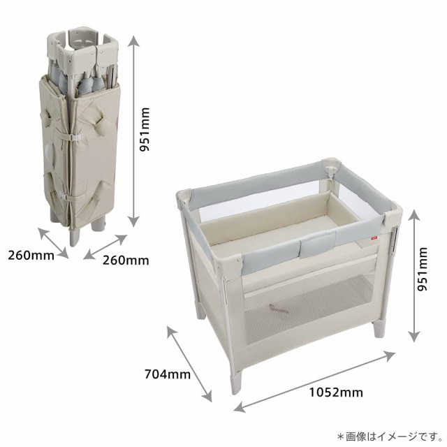 Aprica(アップリカ) ベビーベッド ココネルエアー AB 0か月から2歳頃まで ミニ コンパクト 折りたたみ ベビーサークル (グレーベアー)  21の通販はau PAY マーケット - 昴マーケット | au PAY マーケット－通販サイト