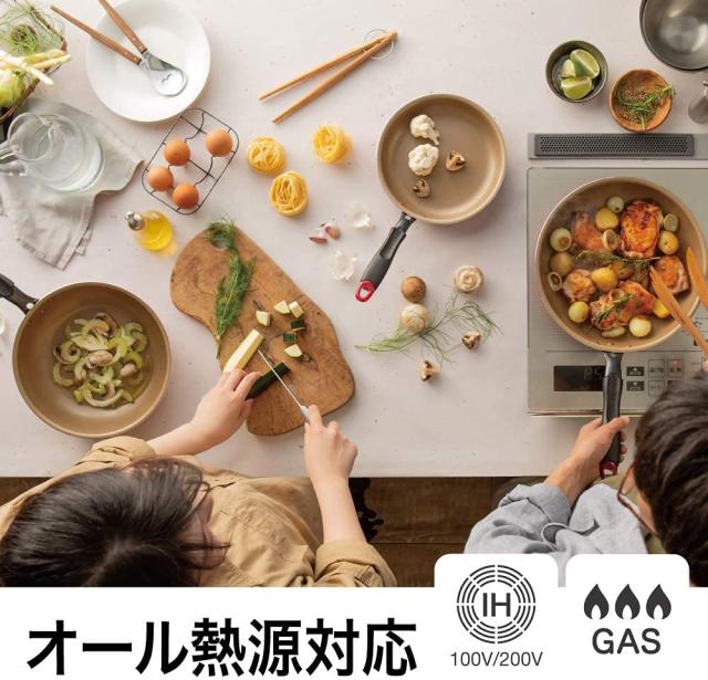 エバークック 炒め鍋 26? オール熱源対応(IH対応) レッド ドウシシャ エバークック 炒め鍋 26？ オール熱源対応(IH対応) evercookα(エバー