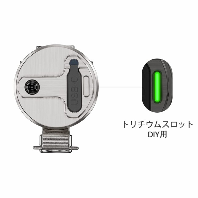 RovyVon S3 チタン 6500K キーホルダー型懐中電灯、最大1800