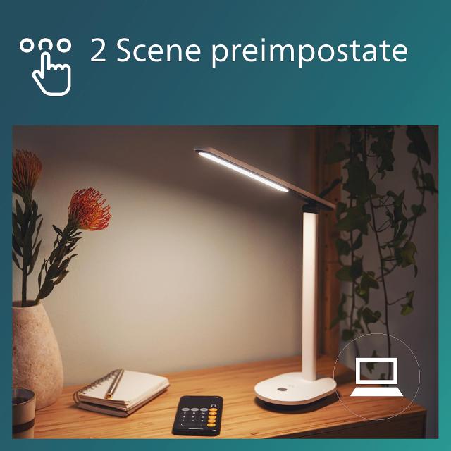 Philips(フィリップス) デスクライト LED 充電式 卓上 電気スタンド プラスチック テーブル 目に優しい 在宅ワーク 読書灯 ブルーライト_4
